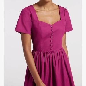 ModCloth Burgundy Button-Front Dress
